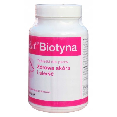 Biotyna tabletki na skórę i sierść dla psa 90tab Dolfos