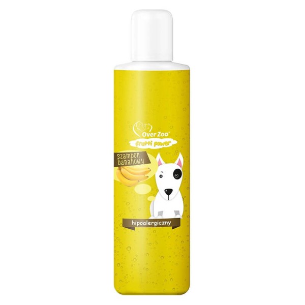 Szampon bananowy dla psów o wrażliwej skórze 200ml OVER ZOO