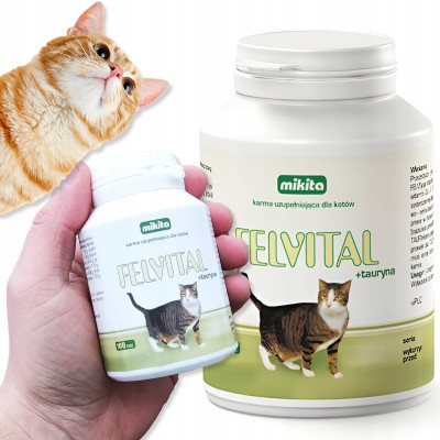 Felvital+tauryna tabletki witaminy dla kota 100tabl Mikita