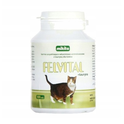 Felvital+tauryna tabletki witaminy dla kota 100tabl Mikita