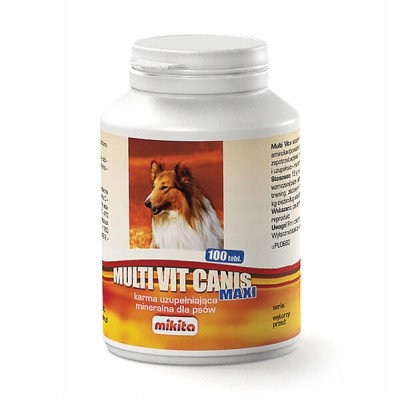Multivit Canis MAXI tabletki witaminy dla psa 100tabl Mikita