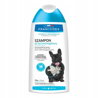 Szampon dla psa przeciwświądowy , bez parabenów 250ml FRANCODEX