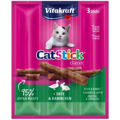 Cat Stick /3szt - kaczka z królikiem  VITAKRAFT