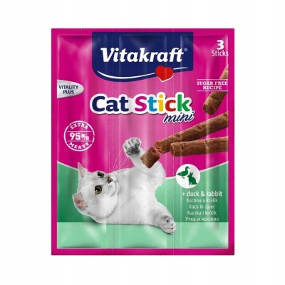 Cat Stick /3szt - kaczka z królikiem  VITAKRAFT