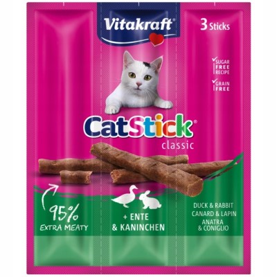Cat Stick /3szt - kaczka z królikiem  VITAKRAFT