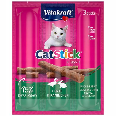 Cat Stick /3szt - kaczka z królikiem  VITAKRAFT
