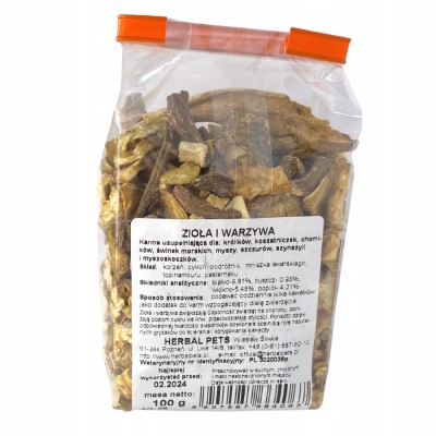 Zioła i warzywa króliki ,gryzonie 100g HERBAL PETS