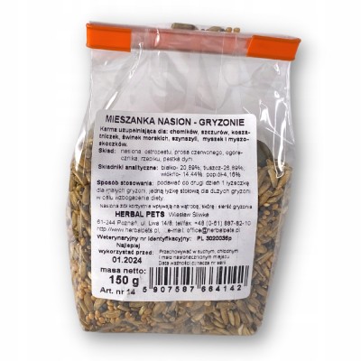 Mieszanka nasion gryzonie 150g HERBAL PETS
