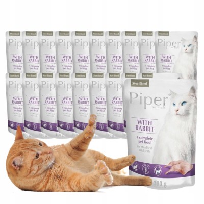 Saszetka dla kota piper ster. z królikiem 100g DOLINA NOTECI