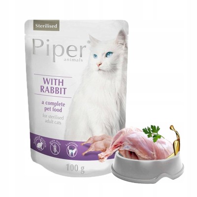 Saszetka dla kota piper ster. z królikiem 100g DOLINA NOTECI