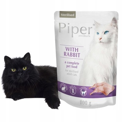 Saszetka dla kota piper ster. z królikiem 100g DOLINA NOTECI