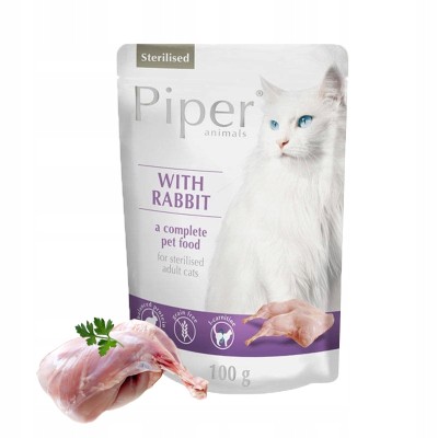 Saszetka dla kota piper ster. z królikiem 100g DOLINA NOTECI