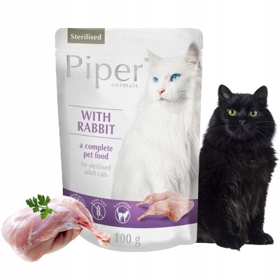 Saszetka dla kota piper ster. z królikiem 100g DOLINA NOTECI