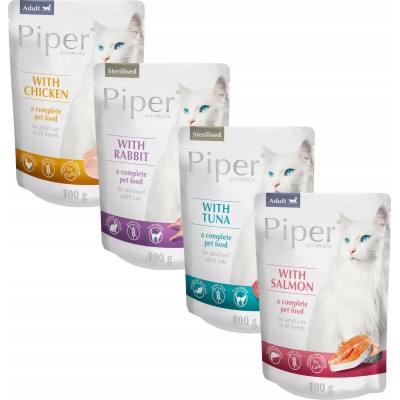 Saszetka dla kota piper ster. z kurczakiem 100g DOLINA NOTECI