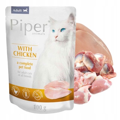 Saszetka dla kota piper ster. z kurczakiem 100g DOLINA NOTECI