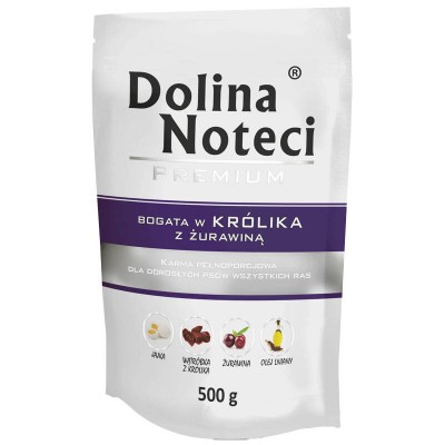 Karma dla psa królik z żurawiną  500g DOLINA NOTECI