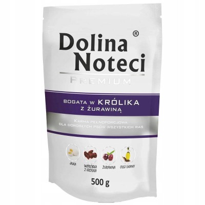 Karma dla psa królik z żurawiną  500g DOLINA NOTECI