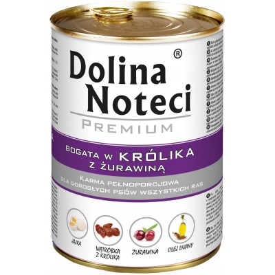 Karma dla psa królik z żurawiną  400g DOLINA NOTECI