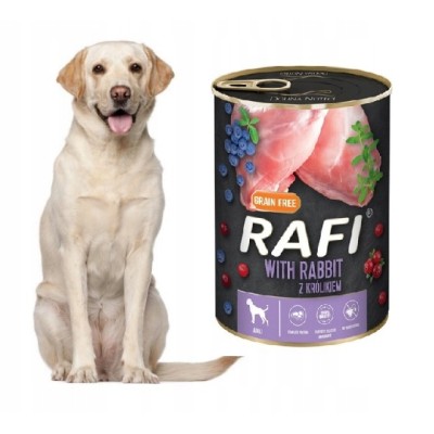 Karma dla psa królik z żurawiną  400g DOLINA NOTECI