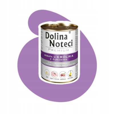 Karma dla psa królik z żurawiną  400g DOLINA NOTECI