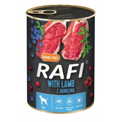 Karma dla psa RAFI jagnięcina ,borówkai żurawina 800g DOLINA NOTECI