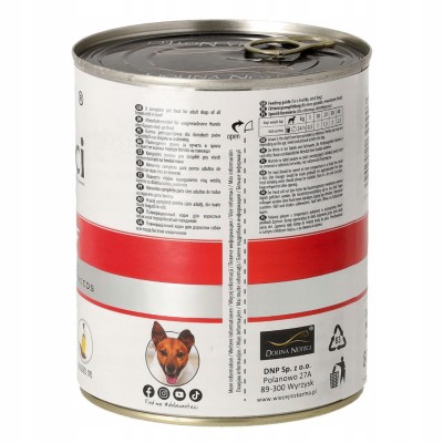 Karma dla psa wołowina  800g DOLINA NOTECI