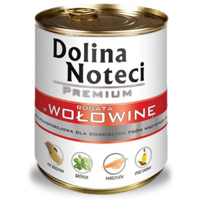 Karma dla psa wołowina  800g DOLINA NOTECI
