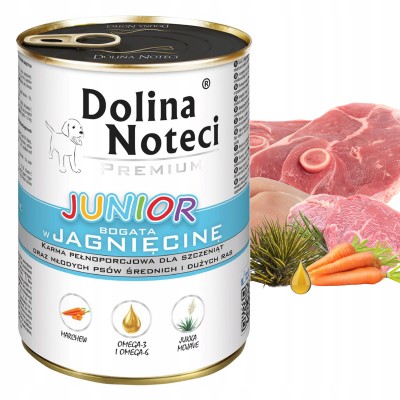 Karma dla psa Junior jagnięcina  400g DOLINA NOTECI