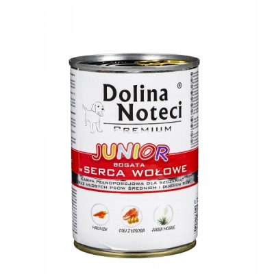 Karma dla psa Junior wołowina  400g DOLINA NOTECI