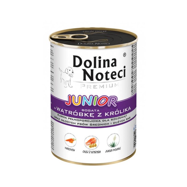 Karma dla psa Junior wątróbka z królika  400g DOLINA NOTECI