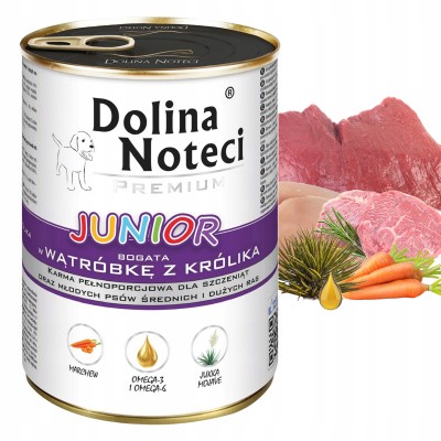 Karma dla psa Junior wątróbka z królika  400g DOLINA NOTECI