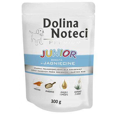 Karma dla psa JUNIOR jagnięcina 300g DOLINA NOTECI