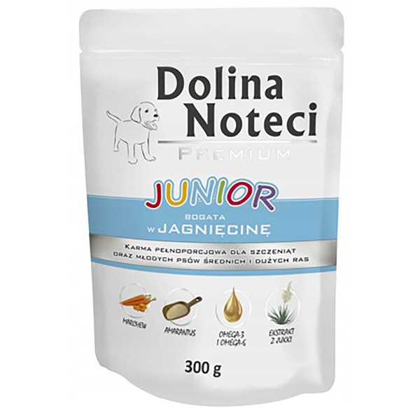Karma dla psa JUNIOR jagnięcina 300g DOLINA NOTECI
