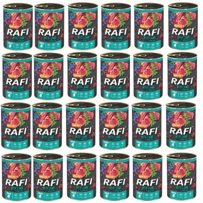 Karma dla psa RAFI JUNIOR jagnięcina ,borówką i żurawiną 400g DOLINA NOTECI