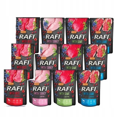 Saszetka dla psa RAFI z jagnięciną 500g DOLINA NOTECI