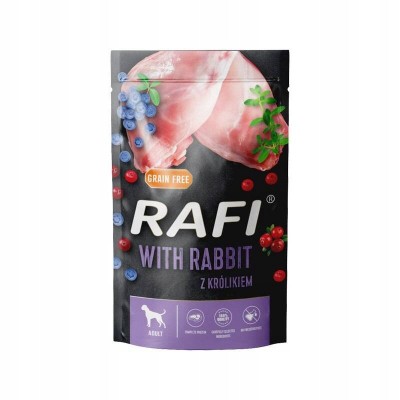 Saszetka dla psa RAFI z królikiem 500g DOLINA NOTECI