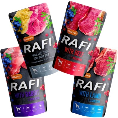 Saszetka dla psa RAFI z wołowiną 500g DOLINA NOTECI