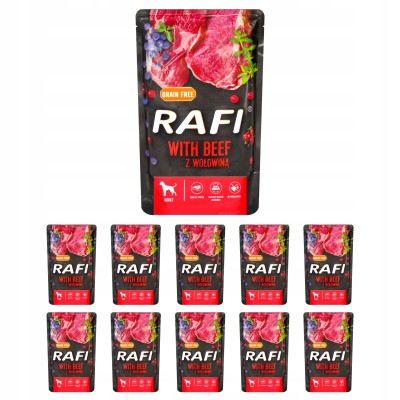 Saszetka dla psa RAFI z wołowiną 500g DOLINA NOTECI