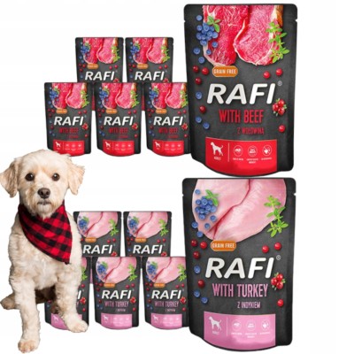 Saszetka dla psa RAFI z wołowiną 300g DOLINA NOTECI