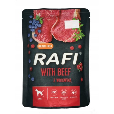 Saszetka dla psa RAFI z wołowiną 300g DOLINA NOTECI