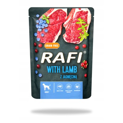Saszetka dla psa RAFI z jagnięciną 300g DOLINA NOTECI