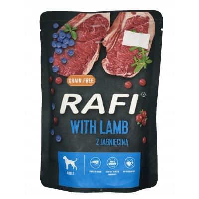 Saszetka dla psa RAFI z jagnięciną 300g DOLINA NOTECI