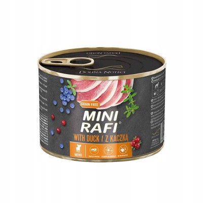 Karma dla psa MINI RAFI z kaczką 185g DOLINA NOTECI