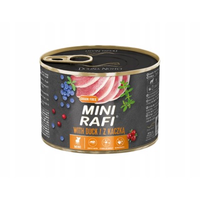Karma dla psa MINI RAFI z kaczką 185g DOLINA NOTECI