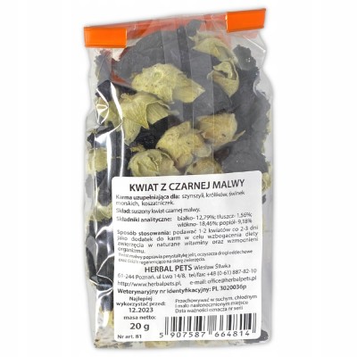 Kwiat czarnej malwy 20g HERBAL PETS
