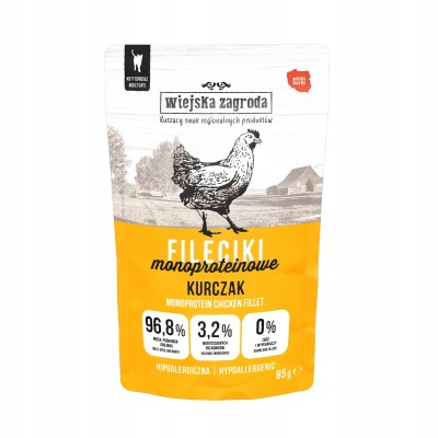 Wiejska zagroda karma mokra dla kota fileciki kurczak 85 g