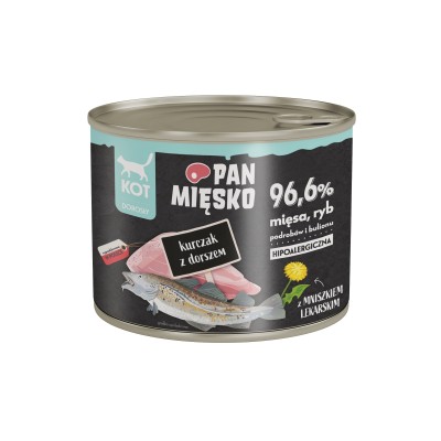 Karma mokra dla kota kurczak z dorszem 200g PAN MIĘSKO