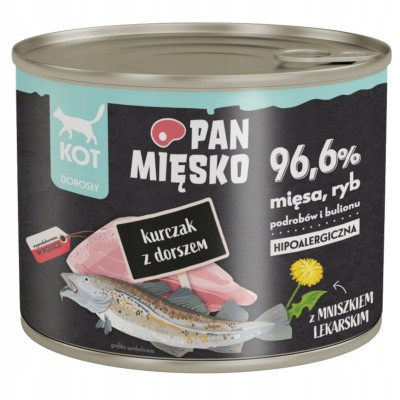 Karma mokra dla kota kurczak z dorszem 200g PAN MIĘSKO
