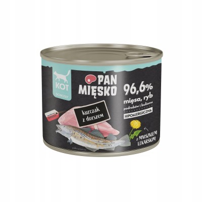 Karma mokra dla kota kurczak z dorszem 200g PAN MIĘSKO