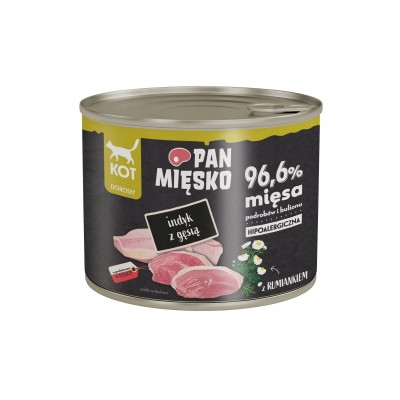 Karma mokra dla kota indyk z gęsią 200g PAN MIĘSKO